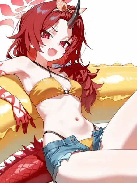 Renge  (swimsuit) 不破莲华(泳装)  Blue Archive 碧蓝档案
