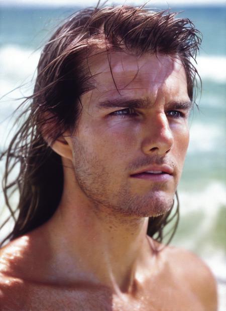 photo of beautiful sks person, hyper realistic photograph, detailed face,film grain, Kodak portra 800, f1.8, intricate, at the beach, <lora:locon_tomcruise_v1_from_v1_64_32:1.25>