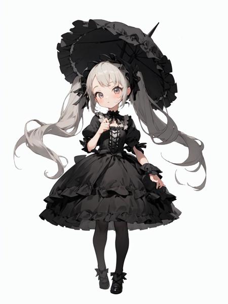 gothic_lolita, (masterpiece),(best quality),(ultra-detailed), (full body:1.2),simple background,white background
1girl,chibi,cute,