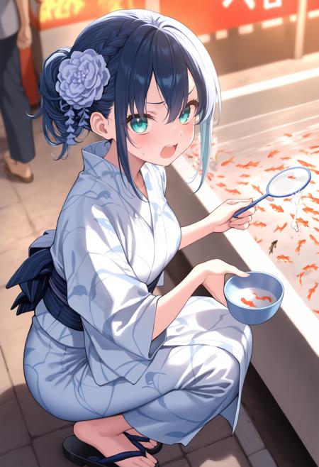 [Illust&XL] goldfish scooping / 金魚すくい Illustrious v1.0