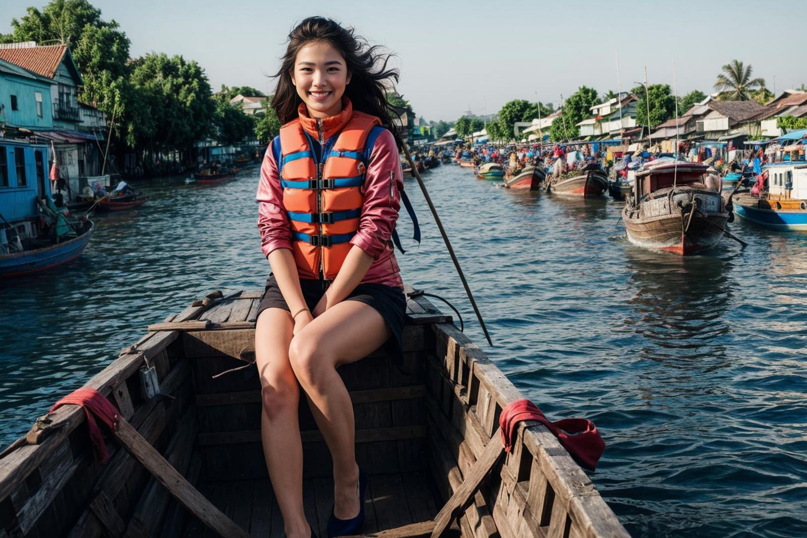 TQ - Cai Rang Floating Market | Chợ nổi Cái Răng | Background LoRA image by TracQuoc