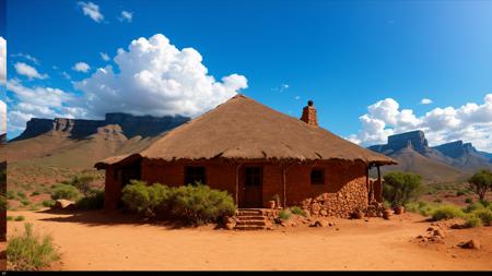 best quality,masterpiece,highly detailed,ultra-detailed, <lora:neg4all_bdsqlsz_V3.5:-1>   
 no humans,outdoors,blue sky a  a South Africa female house,
  <lora:old_village_last:2>, photograph, 50mm . cinematic 4k epic detailed 4k epic detailed photograph shot on kodak detailed cinematic hbo dark moody, 35mm photo, grainy, vignette, vintage, Kodachrome, Lomography, stained, highly detailed, found footage, breathtaking ,award-winning photo, professional, highly detailed