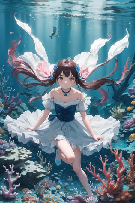 masterpiece,best quality,underwater,1girl