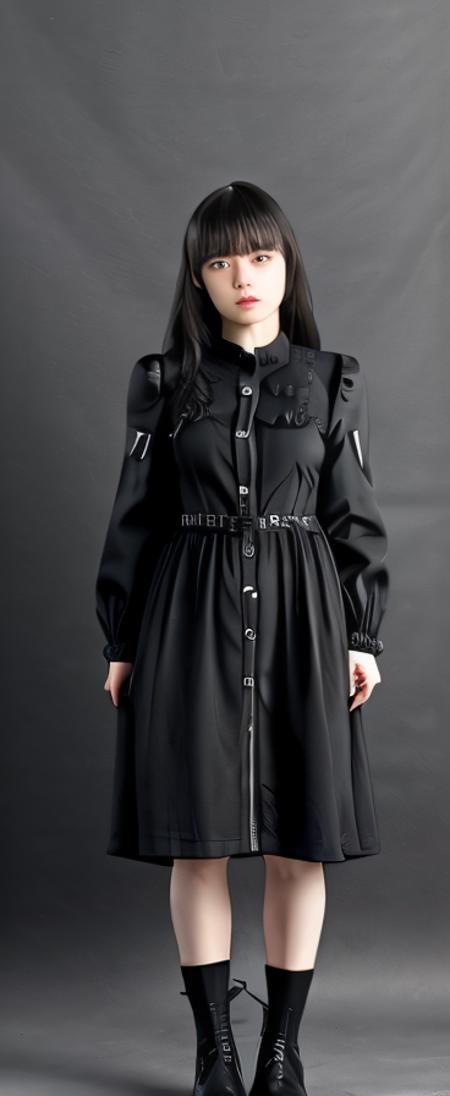 a woman  dress black  , <lora:MisaV4-12:1>