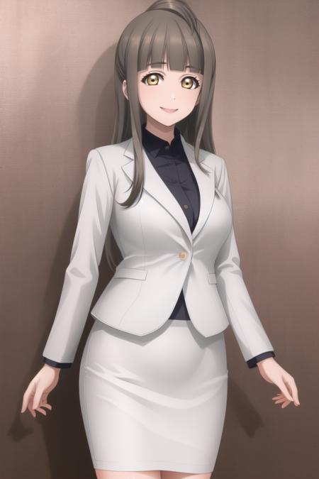  minami kotoris mother, white pencil skirt