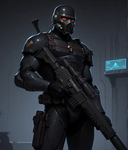 Vindicare Assassin - Grimdark 40,000 (Illu)