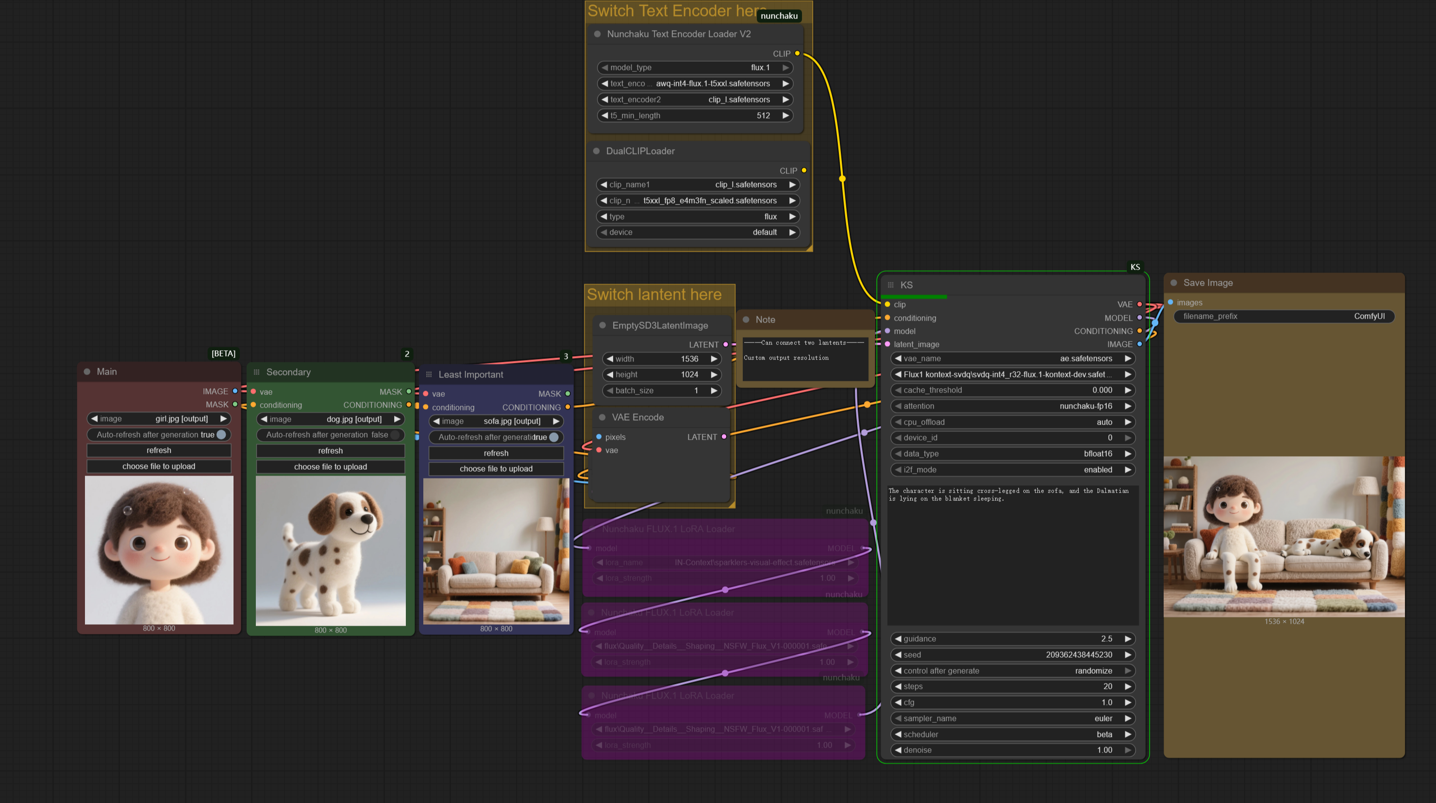 low vram Flux Kontext Nunchaku Workflow