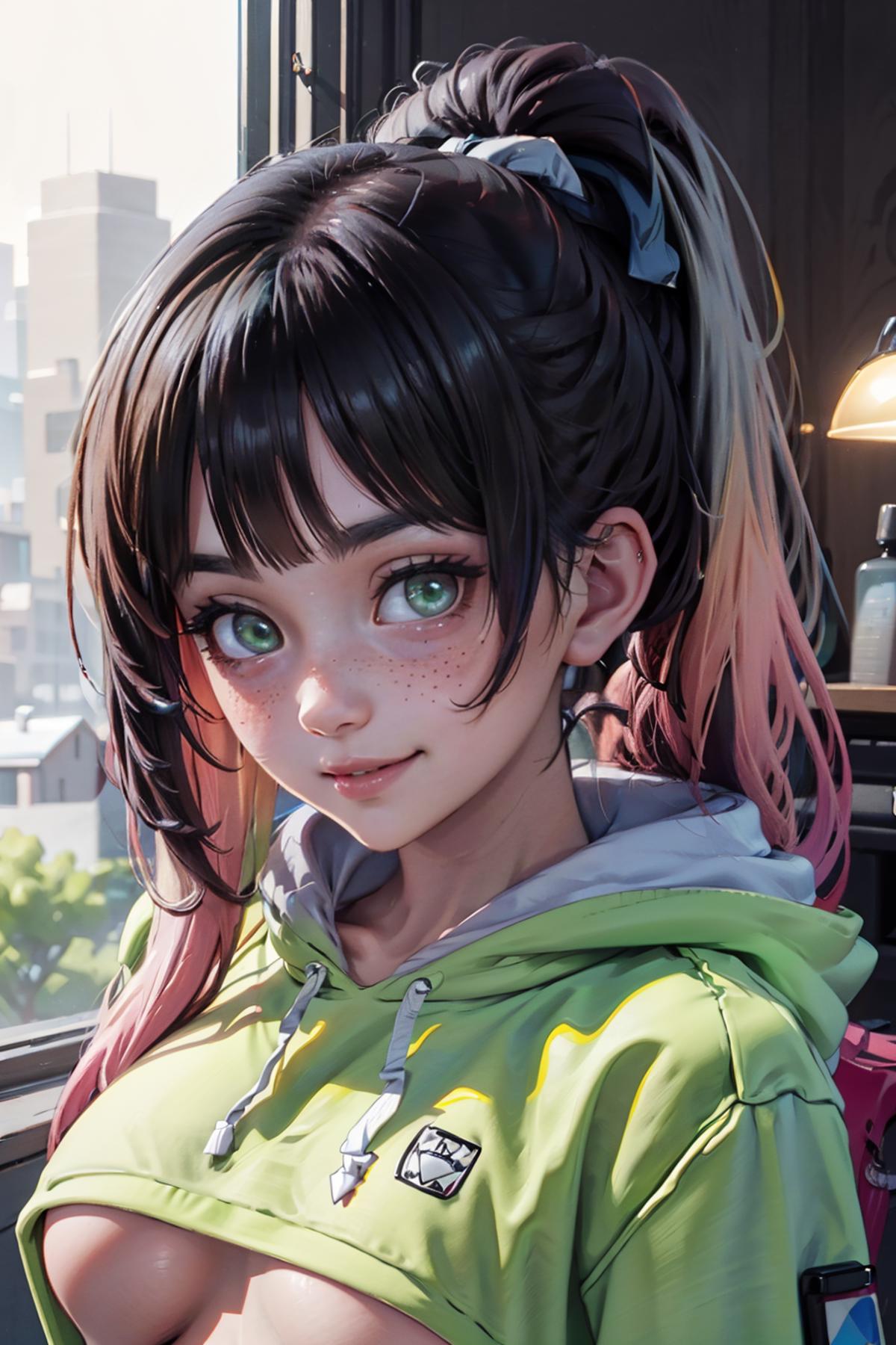 Cropped Hoodie Underboob (Anime +Realistic) | Goofy Ai image by ClamJam