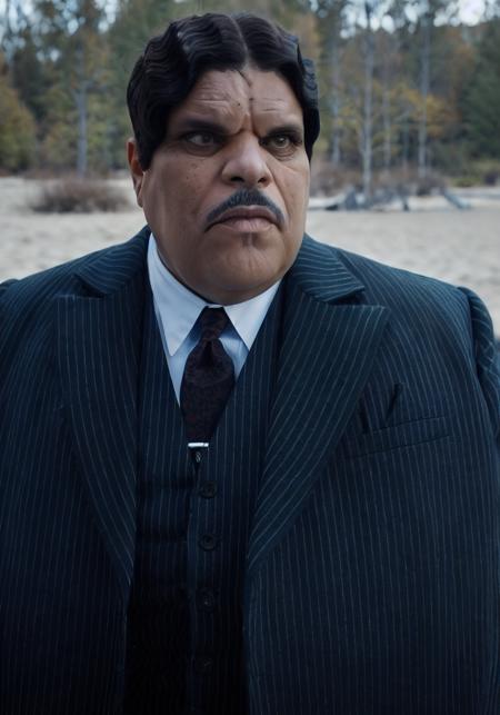 gomez addams (sharp focus:1.2), full body photo, man, (fatbody:1.2), (short hair:1.2), wearing (suit:1.2) on a (beach:1.2). (morning lighting:1.2), depth of field, bokeh, 4K, HDR. by (James C. Christensen:1.2|Jeremy Lipking:1.1).