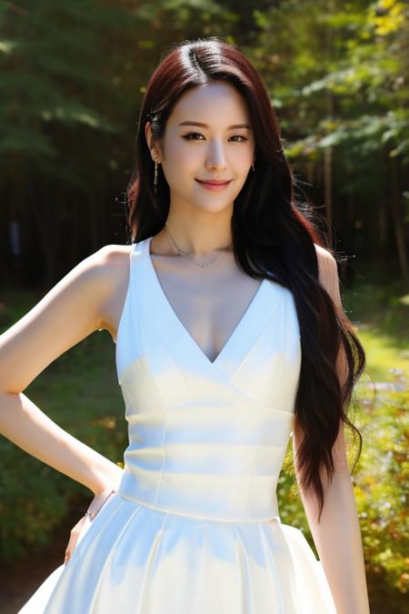 <lora:fromisGyuri:1>,Gyuri,RAW,(8k, best quality, masterpiece:1.2),(full body shot:1.2),octane render,extremely detailed CG unity 8k wallpaper,studio soft light, rim ligh,in forest,sunlight,standing,(a girl is wearing wedding dress:1.5),hyper realistic detail shiny skin,ultra detailed,(ultra realistic:1.5),(looking at viewer:1.2),(intricate:1.2),(photorealistic:1.4),1girl,(skinny:1.3),detailed background