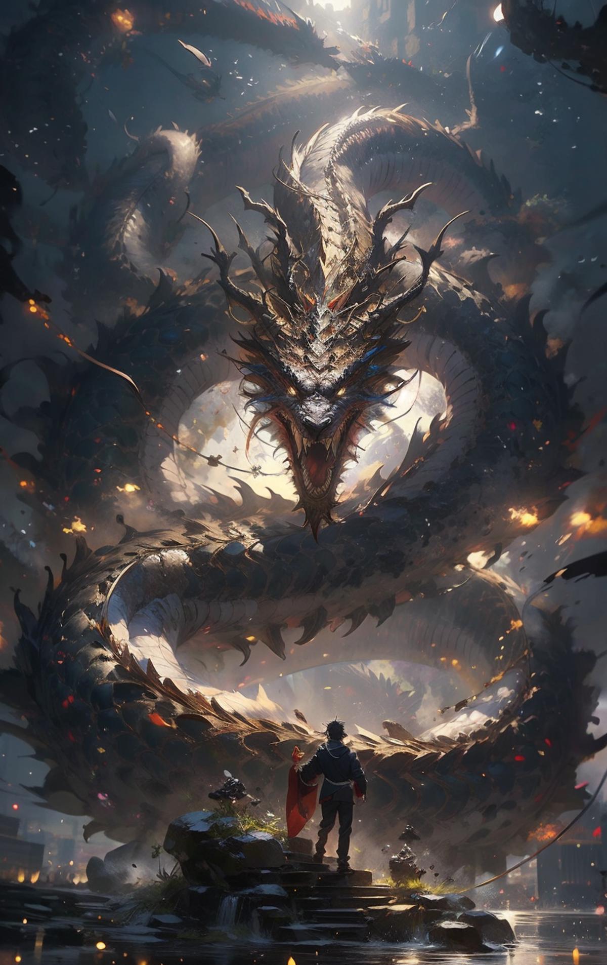 龙神幻想/Chinese dragon Lora image by nuaion