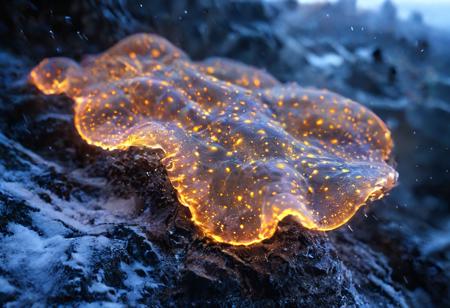 A dragon made of bioluminescent organisms, Flying in the sky, flying:1.4
,fiery colors, deep yellow, electric yellow, molten bronze edges, magic aura on legs, 
, wings spread wide, leaving a trail of glowing energy wave, 
snow, 
city, day time, sun ,
dramatic backlight, high contrast,
,cinematic lighting, ultra-detailed, photorealistic, trending on ArtStation, 8K, masterpiece, octane render,