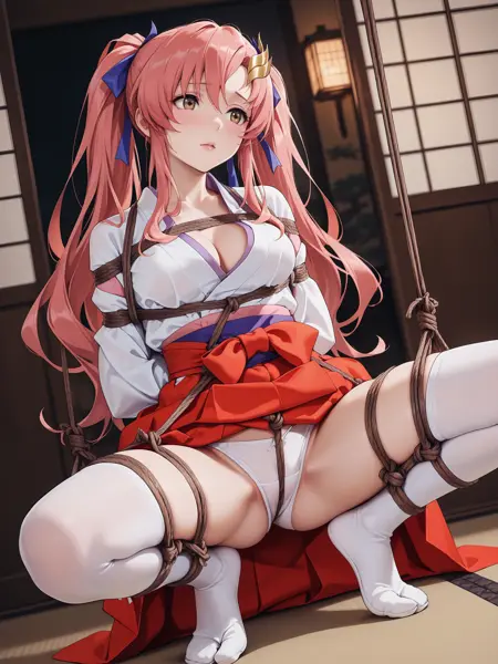 hakama and rope bound