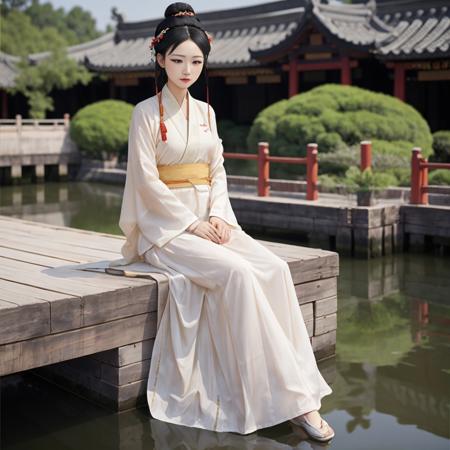 gongqiao, 1girl, hanfu, <lora:songStyle16:0.5>