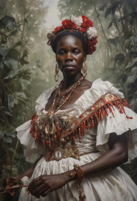 The African Queen of Cotton, masterful painting in the style of Anders Zorn | Marco Mazzoni | Yuri Ivanovich, Todd McFarlane, oil on canvas