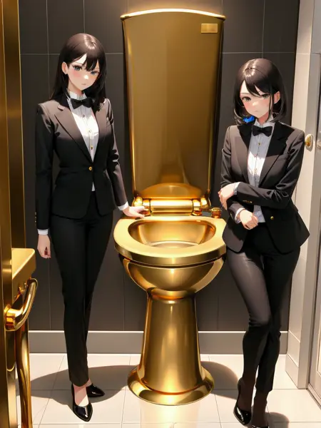 gold toilet