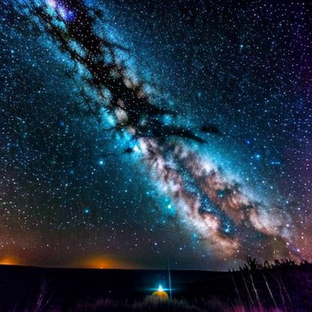 Night sky, full of stars, distant galaxy