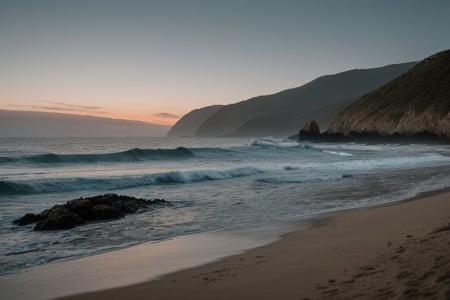 raw photo, a sunset landscape, Valdivian temperate forests coast, Chilean coast,  cozy, photorealistic, high detailed texture, 8k uhd, dslr, soft lighting, high quality, film grain, Fujifilm XT3, Sony A7 IV, highly detailed photography, (muted colors, cinematic, dim colors, soothing tones:1.2), vibrant, insanely detailed, hyperdetailed, (dark shot:1.2), (vsco:0.3), (intricate details:0.9), (hdr, hyperdetailed:1.2) (highest coherency: 1.39) (highest quality: 1.39) (rule of Thirds) (award winning) (breathtaking) (masterclass) (Playa Punta de Lobos)