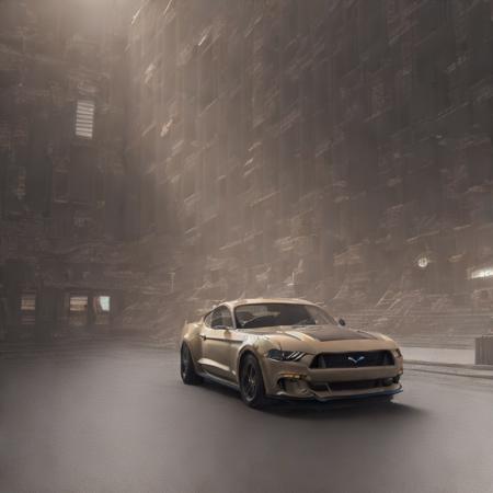 Ford Mustang sport car <lora:redshift:1.444> (redshift style:1.111), realistic photo. high detail 4k hd lighting render unreal engine 5 quality wallpaper with ray traced shadows volumetric dramatic ambient light dark cinematic movie still from the film ghost in shell 2001: a space odyssey by george lucas on artstation and mike winkelmann style