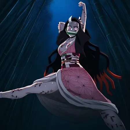 Nezuko Demon Form Outfit Clothing Attire - Illustrious