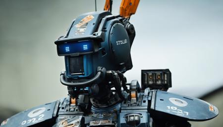 cinematic film still closeup of chappie, movie still, portrait, highly detailed,