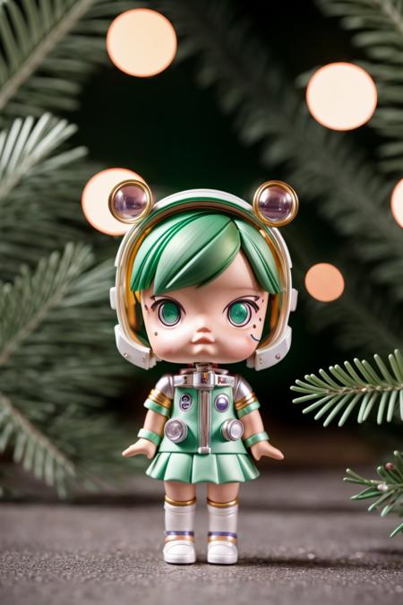 1girl, 3dmm, blindbox, portrait of chibi mollytoy toy girl wear astronaut costume, green hair, pastel background, bokeh, <lora:ARWMollytoy:1>  <lora:blindbox_V1Mix:0.6>