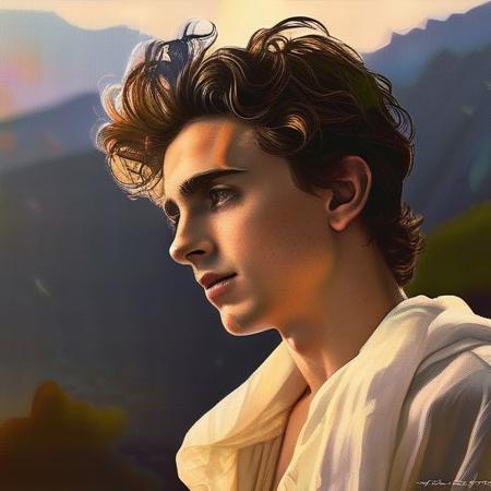 (intricate detail, beautiful/handsome:1.2) ,Friarmoody lighting, close up portrait of Timothe Chalamet a man <lora:Timothe-Chalamet:1>, Sexy Country Style, bathing in a river, roots, (backlighting) , realistic, masterpiece, highest quality, lens flare, shade, bloom, [[chromatic aberration]], by Jeremy Lipking, by Antonio J. Manzanedo, digital painting, Skin Shine,Shiny Skin,Luscious skin, Smile,Chaos mode,unique details,full body