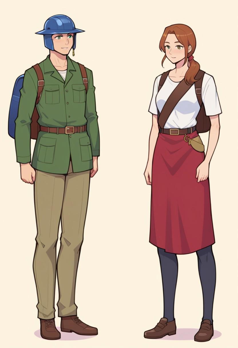 source_anime, <lora:Smooth Anime 2 Style:0.8>
1girl ,wearing_gambeson,dark_green_armor,(cloth material),pauldron, brown_cloth_trousers, helmet,
,Full_body,standing,best quality, white_background,standing_straight_on,backpack,belt,pouches,arms_at_sides,