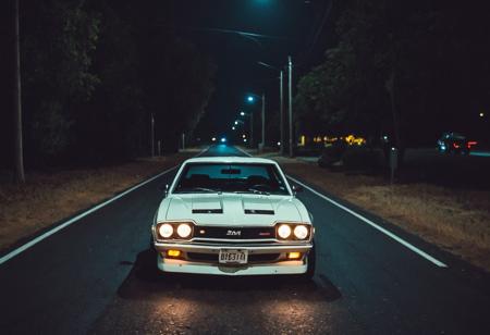 Retro arcade style Car theme <lora:ADM C-Car :1>,A.D.M. Cooper,car,classic cars,muscle cars,photography,cinematic,a white sports car driving down a dark road at night with headlights on it's headlight and headlights on, . ,(car, ground vehicle, motor vehicle, vehicle focus:1.1),Ai-Mitsu, . 8-bit, pixelated, vibrant, classic video game, old school gaming, reminiscent of 80s and 90s arcade games