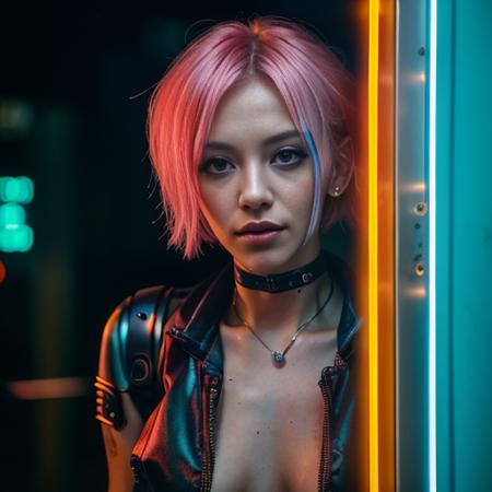 (close-up, editorial photograph of a 20 yo woman, cyberpunk prostitute, wearing miniskirt, in brothel, neon lighting)  <lora:epiNoiseoffset_v2:1.2> <lora:destroyedportrait_200:0.1>, POV, by lee jeffries, nikon d850, film stock photograph ,4 kodak portra 400 ,camera f1.6 lens ,rich colors ,hyper realistic ,lifelike texture, dramatic lighting , cinestill 800,