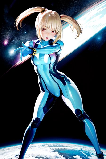 (masterpiece, best quality, absurdres:1.2), Cineria, <lora:Cineria-05:0.8>, dynamic pose, looking at viewer, space, galaxy, nebula, stars, zero suit,  <lora:zerosuit-nvwls-v1-final:1>