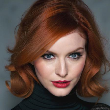 ChristinaHendricks1024 , a woman, turtleneck, detailed eyes, photography, trending on artstation, sharp focus, studio photo, intricate details, highly detailed, by greg rutkowski  <lora:ChristinaHendricks1024:0.7>