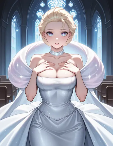 Sequin High Shawl Gown | Cold Shoulder