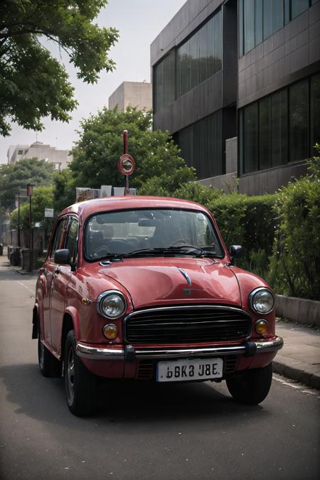 (highly detailed:1.3), solo,
<lora:hindustan_ambassador-10:1>, wrenchs_hindustanambassador, (red vehicle:1.1), 
Ultra-detail, (highres:1.1), best quality, (masterpiece:1.3), cinematic lighting,