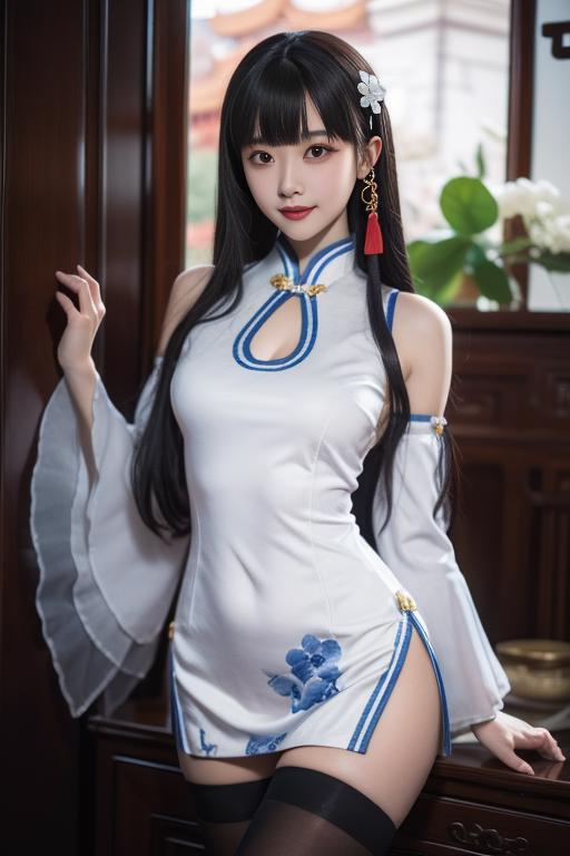 碧蓝 逸仙 旗袍 yat sen china dress image by Thxx
