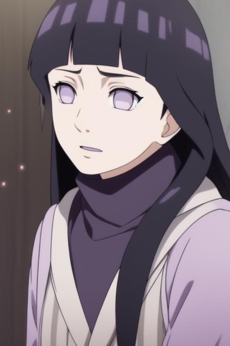 hyuuga hinata, long hair, bangs, black hair, white eyes, purple eyes, no pupils,