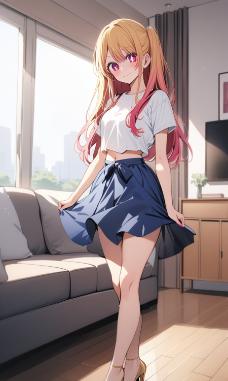 Holding skirt, crossed legs v1.0