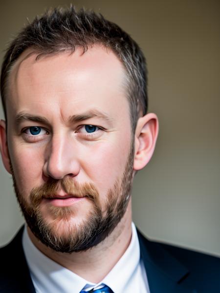 RAW photo of (AlexHorne:0.99) a man wearing a black suit jacket , with a white dress shirt, with a serious look , detailed face, realistic skin, high quality, (blue eyes:1.1), Leica 50mm, f1. 4, natural light, grainy, (high detailed skin:1.2), high detail