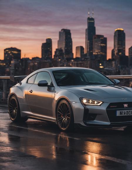cinematic photo <lora:Andrew Law CLIP-000005:1>,automotive photography,car photography,cinematic lighting photography,behance. polished,twilight skyline,art style of Andrew Law, . 35mm photograph, film, bokeh, professional, 4k, highly detailed