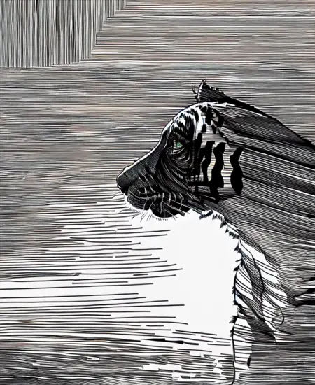 line art sketch style（线条速写风格）