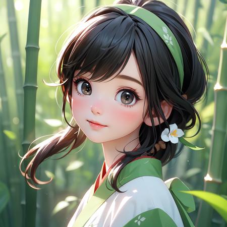 high quality anime visual of a cute girl, with ong, Stable Diffusion