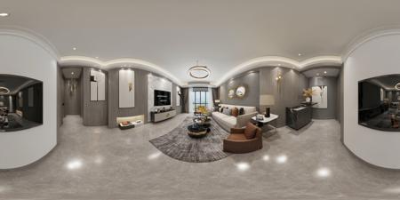 <lora:JJsPanoramicLivingroom_XL:1>, ((Panoramic)), ((livingroom)),  ((masterpiece)), ((best quality)),  realistic, high detailed,  (indoors) , no human,   window,   curtain, table, rug, sofa, television, ceiling light, (AffordableLuxury),