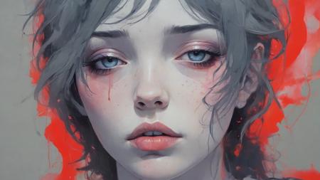 gris game, art by Conrad Roset, vivid colors, dramatic composition <lora:linquivera:1>