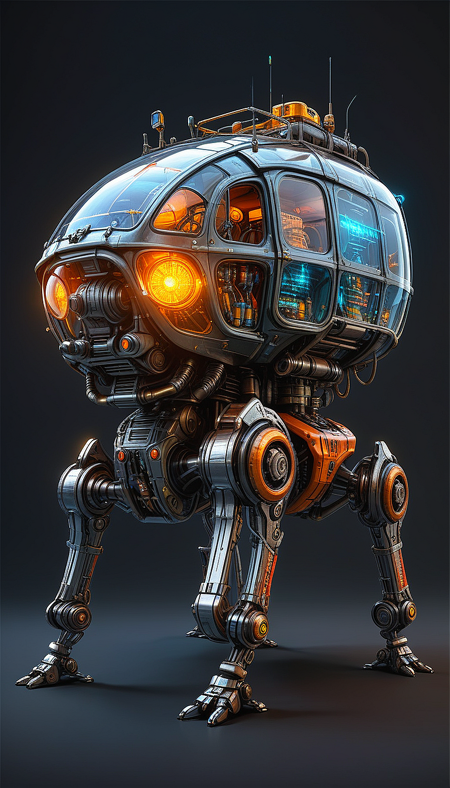 (in ARTIST style:1.4), (masterpiece:1.7), properly positioned, straight, glow neon,
View of buggy legged vehicle (science fiction texture, science fiction skin, someplastic, , dark background, dark background, english text, emblem, cable, retro, old style, device, wearable item (transparent:2), transparent skin, transparent texture, mecha, multi legged vehicle,transparent glass paint, mecha),
(masterpiece:1.8), (highest detailed:1.8), perfectly lighted, (contrast), (saturated), (((sharp focus))),
(hyperdetailed:1.3), (intricate details:1.2), (Refined details:1.3), (best quality:1.5), highly detailed textures, vibrant colors,
(ultra sharp focus:1.8), (detailed skin:1.8), (detailed edges:1.8), (thin lines:1.8), (best quality:1.8),
<lora:Apparatus_-_Traction_City_Walkers_Vehicles:0.7>,