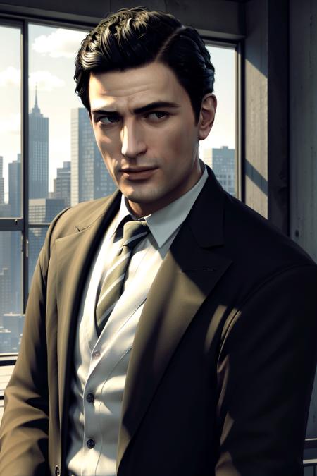 (day),high rise apartment, windows,
Black_suit,Black_jacket,black tie,white shirt,
<lora:vito_scaletta_mafia2-KK77-V1:0.7>,
black hair,black eyes,Bangs,Short hair,
1 Man, 40yo,male,looking at viewer,
NSFW,official art,extremely detailed CG unity 8k wallpaper, perfect lighting,Colorful, Bright_Front_face_Lighting,
(masterpiece:1.0),(best_quality:1.0), ultra high res,4K,ultra-detailed,
photography, 8K, HDR, highres, absurdres:1.2, Kodak portra 400, film grain, blurry background, bokeh:1.2, lens flare, (vibrant_color:1.2)