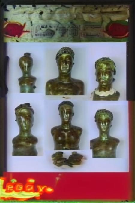 Weirdcore upper body and face of <ffurian> male man in desert,  Chinese bronzes (face portrait 1.6) (vegetables flying 1.7) mysterious emotions, 90VHS, (ffurian man with beard 1.1) photorealistic, best quality, 4k, high quality, (ffurian turkish clothing 1.2) (vegetable man 0.8), ms paint style <lora:ms-paint-lora:1> (kebab food 1.2), middle east aesthetic,   <lora:y2kaesthetic:0.7>, organic sculptures, dasai, glasssculpture