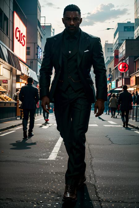 (masterpiece:1.2), (best quality:1.2), (high resolution:1.2)
<lora:epi_noiseoffset2:1>, 
 <lora:CyberReed:0.8>
CyberReed, 1boy, dark-skinned male, buzz cut, in a busy urban street, wearing a tailored three-piece suit, confidently striding forward amidst the city's hustle and bustle