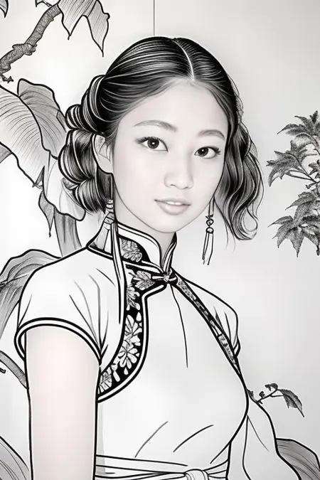 Chinese Drawing - girl