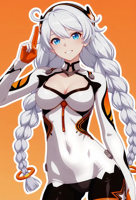 崩坏三 - 琪亚娜 : 白练 游戏内3D风格 | Honkai Impact 3rd - Kiana Kaslana : White Comet in game 3d style (IL)