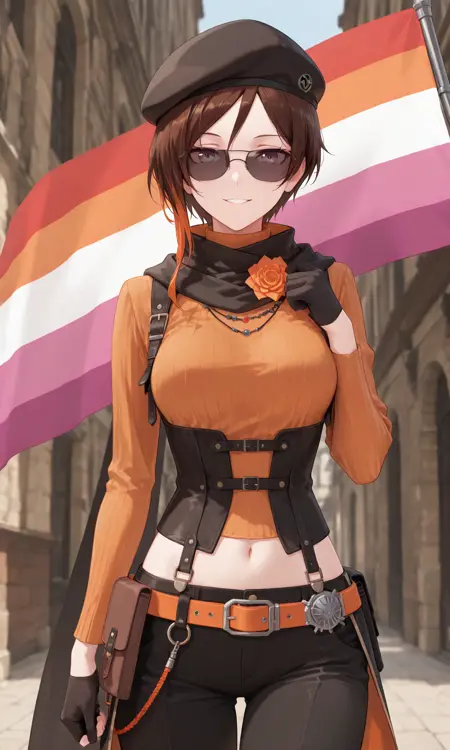 Lesbian Pride Color Flag/Pins